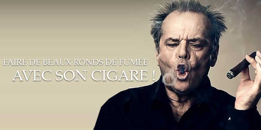 Faire des ronds de fumée avec un cigare